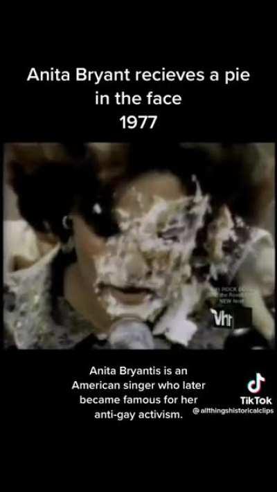 45 years ago anti-gay activist was pied on national television by a gay guy pretending to be a reporter ?
