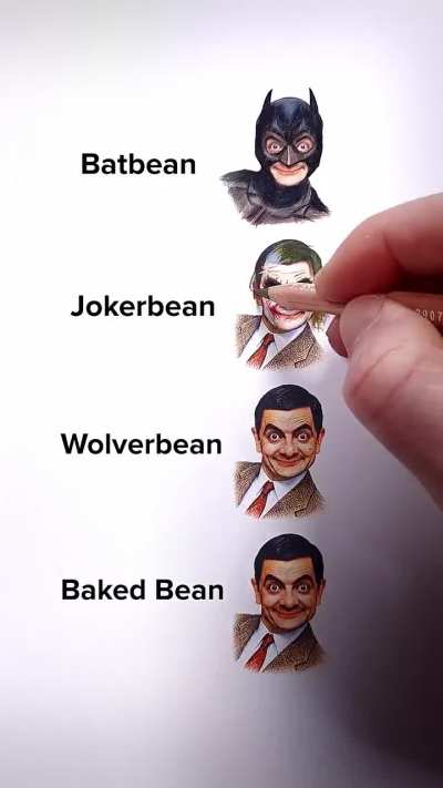 Drawing Mr. Bean as other characters
