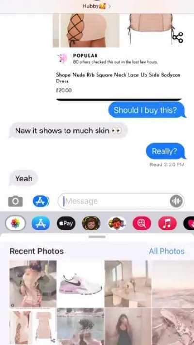 Show to much skin