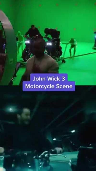 The making of John Wick 3 motorcycle scene