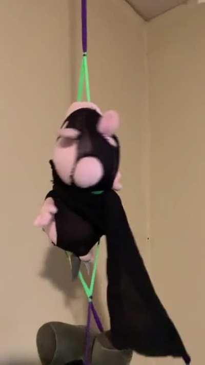 "She's dancing for the groceries" My kid wanted me to make a super hero peppa pig. Fail. Meet BDSM/Stripper Pepita ??