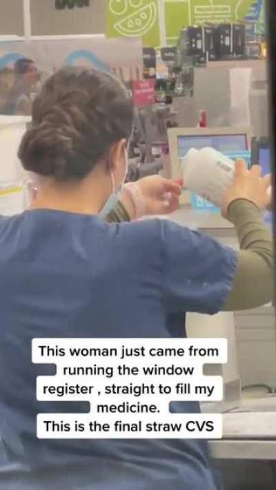 She went from CASH HANDLING to handling medications with her bare hands